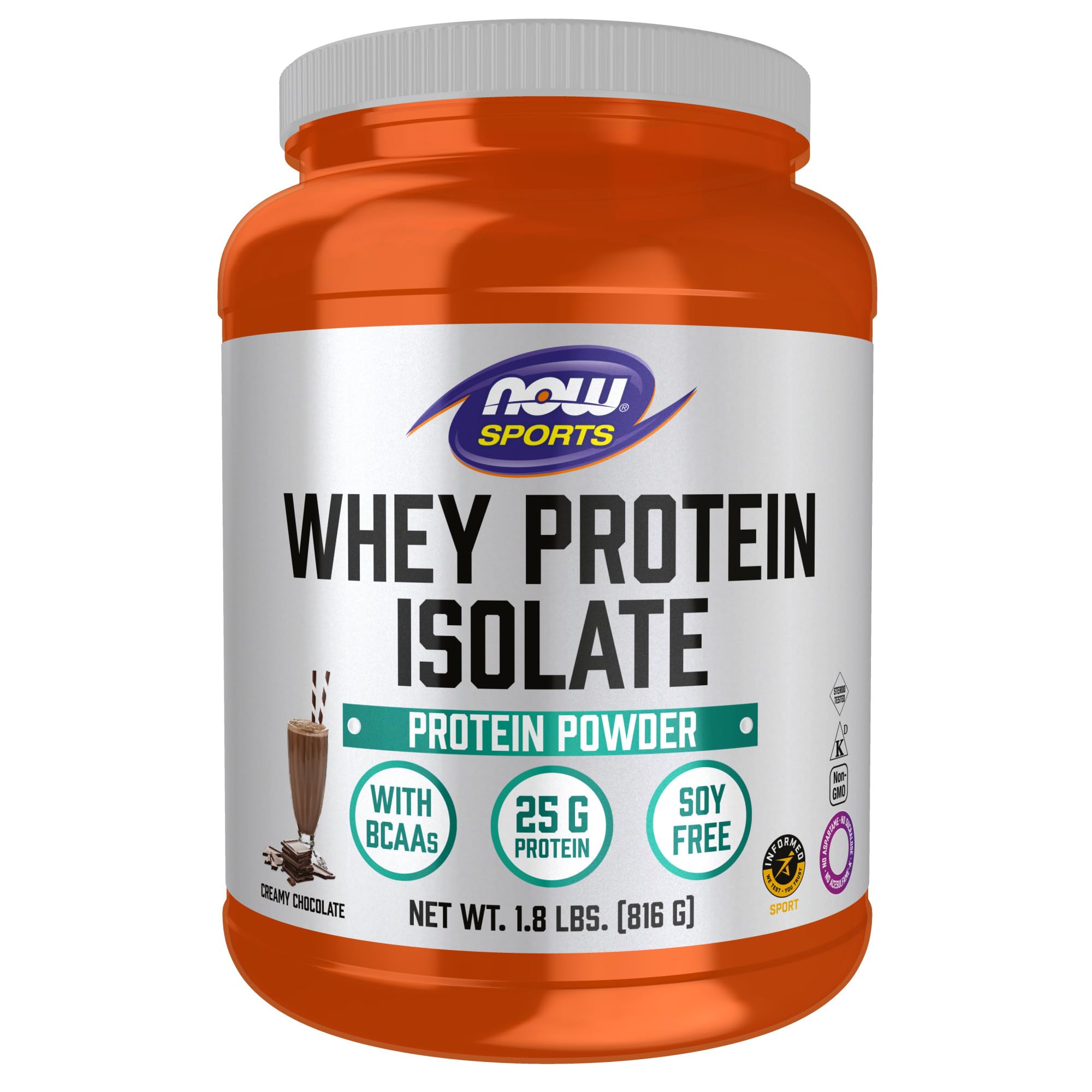 Foto 2 pulgar | Proteína En Polvo Now Sports Nutrition Whey Isolate, 25 G, Chocolate - Venta Internacional.