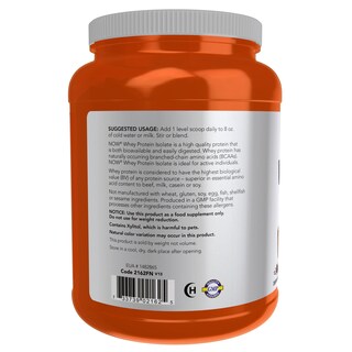 Foto 3 | Proteína En Polvo Now Sports Nutrition Whey Isolate, 25 G, Chocolate - Venta Internacional.