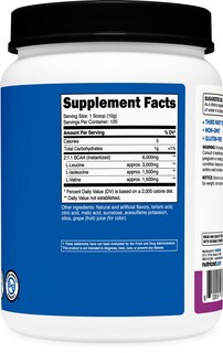 Foto 5 | Bcaa En Polvo Nutricost Con Sabor A Uva, 120 Porciones - Venta Internacional.
