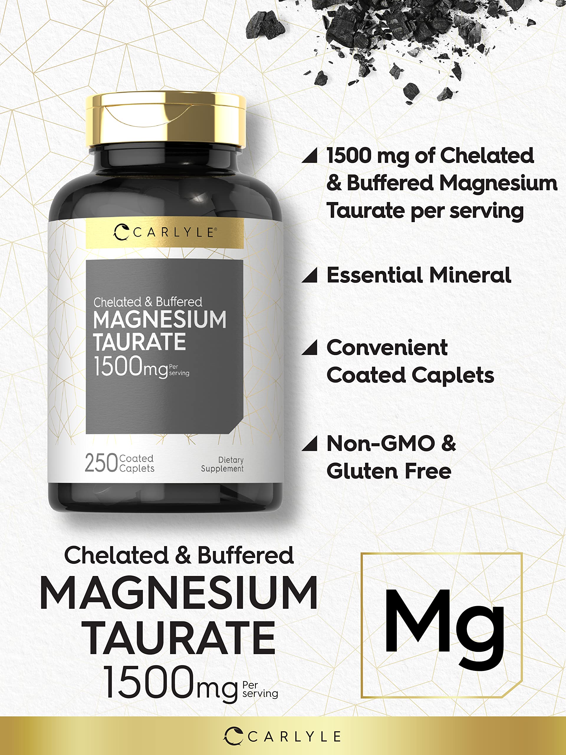 Foto 4 pulgar | Suplemento De Taurato De Magnesio Carlyle 1500 Mg 250 Cápsulas - Venta Internacional.