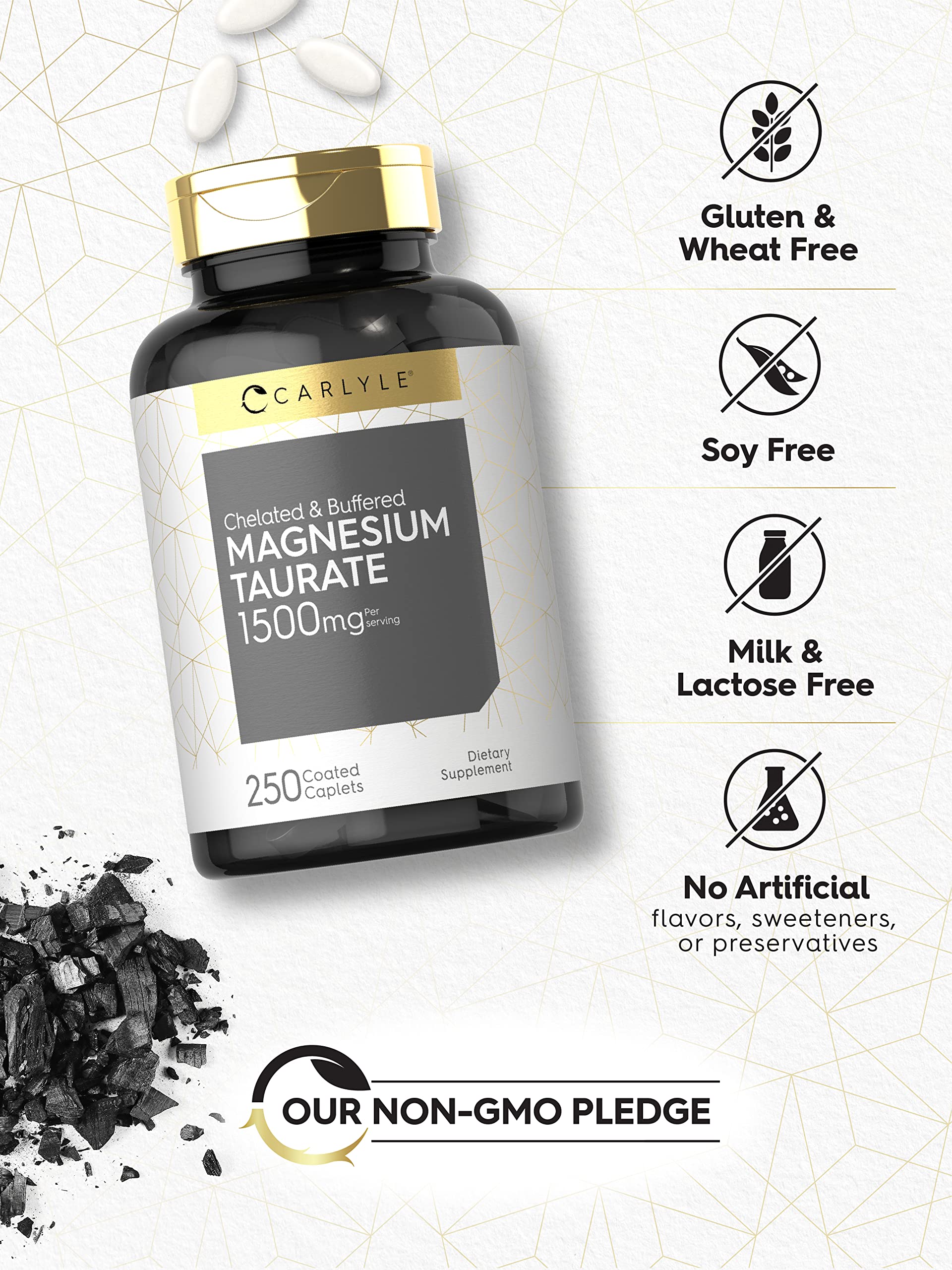 Foto 5 pulgar | Suplemento De Taurato De Magnesio Carlyle 1500 Mg 250 Cápsulas - Venta Internacional.