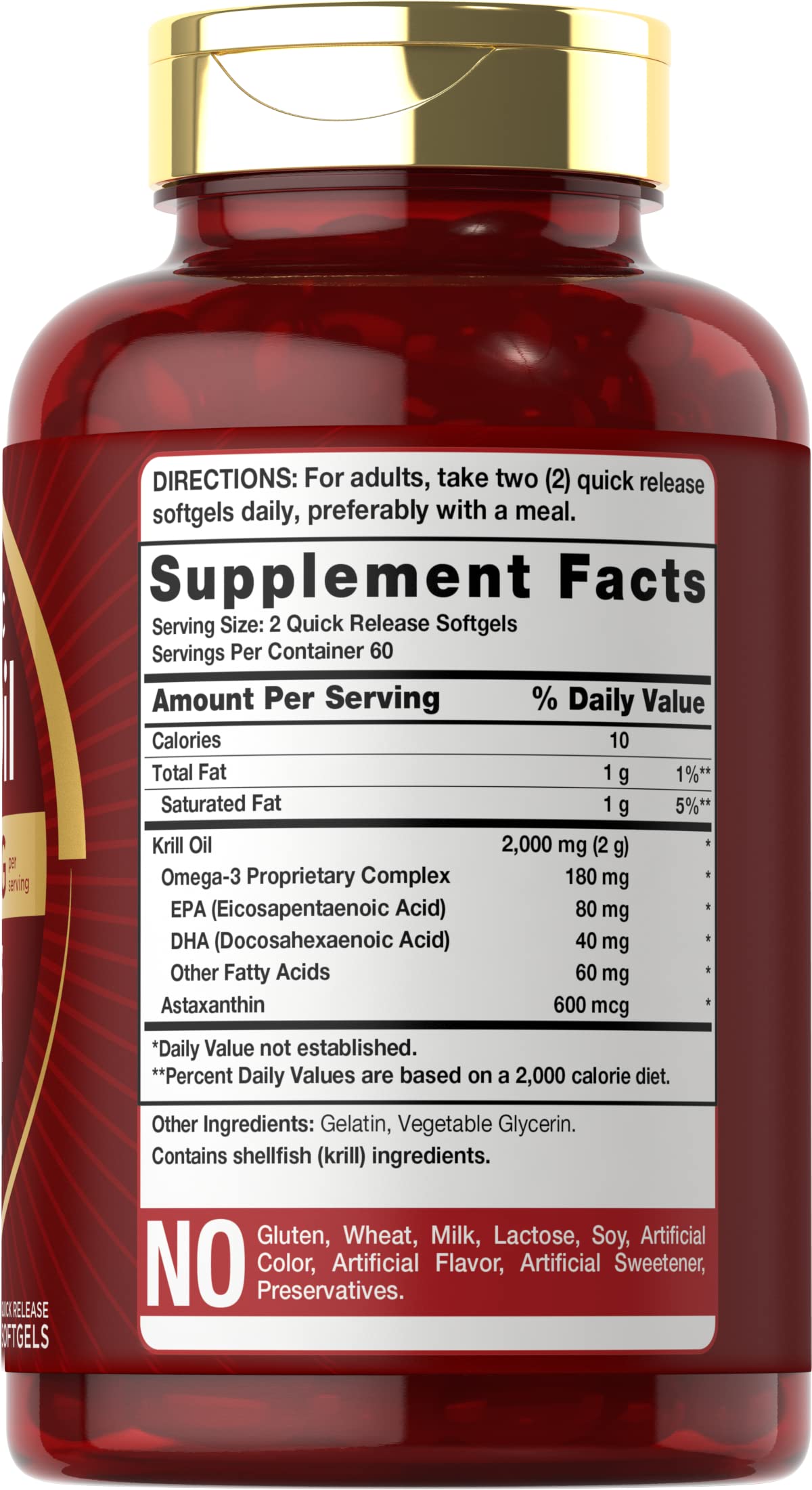 Foto 3 pulgar | Suplemento De Aceite De Krill Antártico Carlyle 2000 Mg 120 Cápsulas Blandas - Venta Internacional.