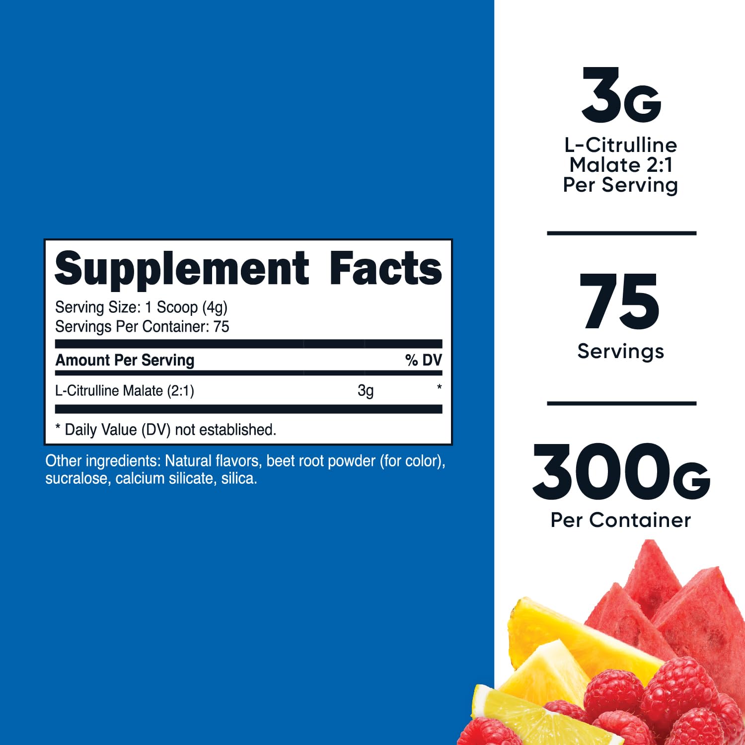 Foto 2 | Suplemento De Acondicionamiento Físico Nutricost L-citrulina Malato 2:1 300 G - Venta Internacional.