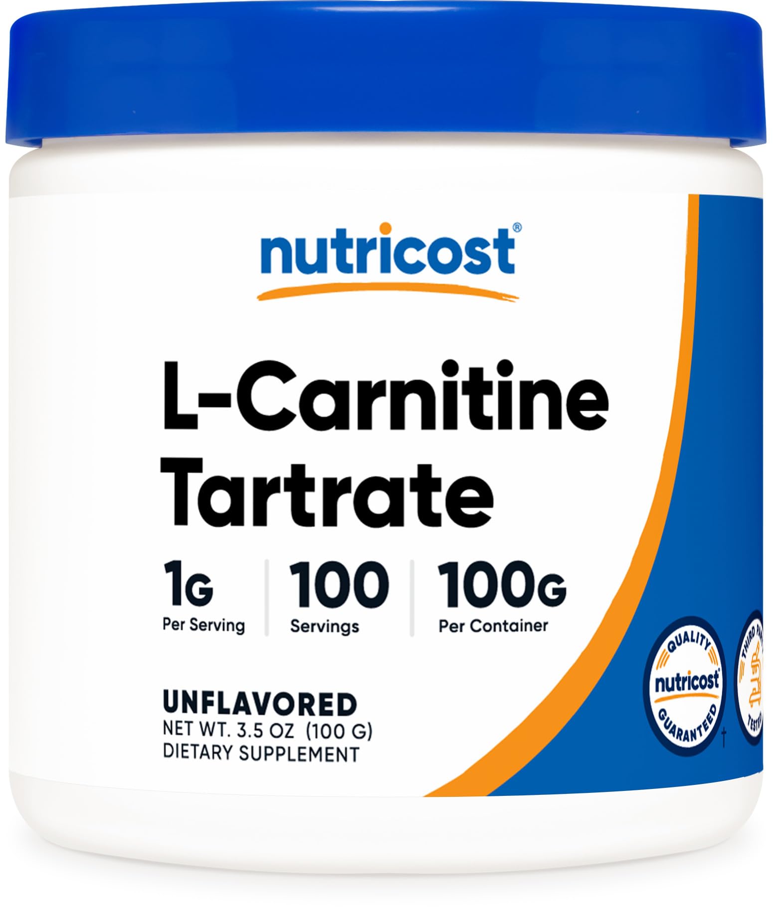 Foto 2 pulgar | Suplemento Nutricost De Tartrato De L-carnitina En Polvo 100 G - Venta Internacional.