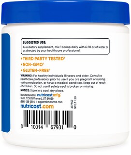 Foto 4 | Suplemento Nutricost De Tartrato De L-carnitina En Polvo 100 G - Venta Internacional.