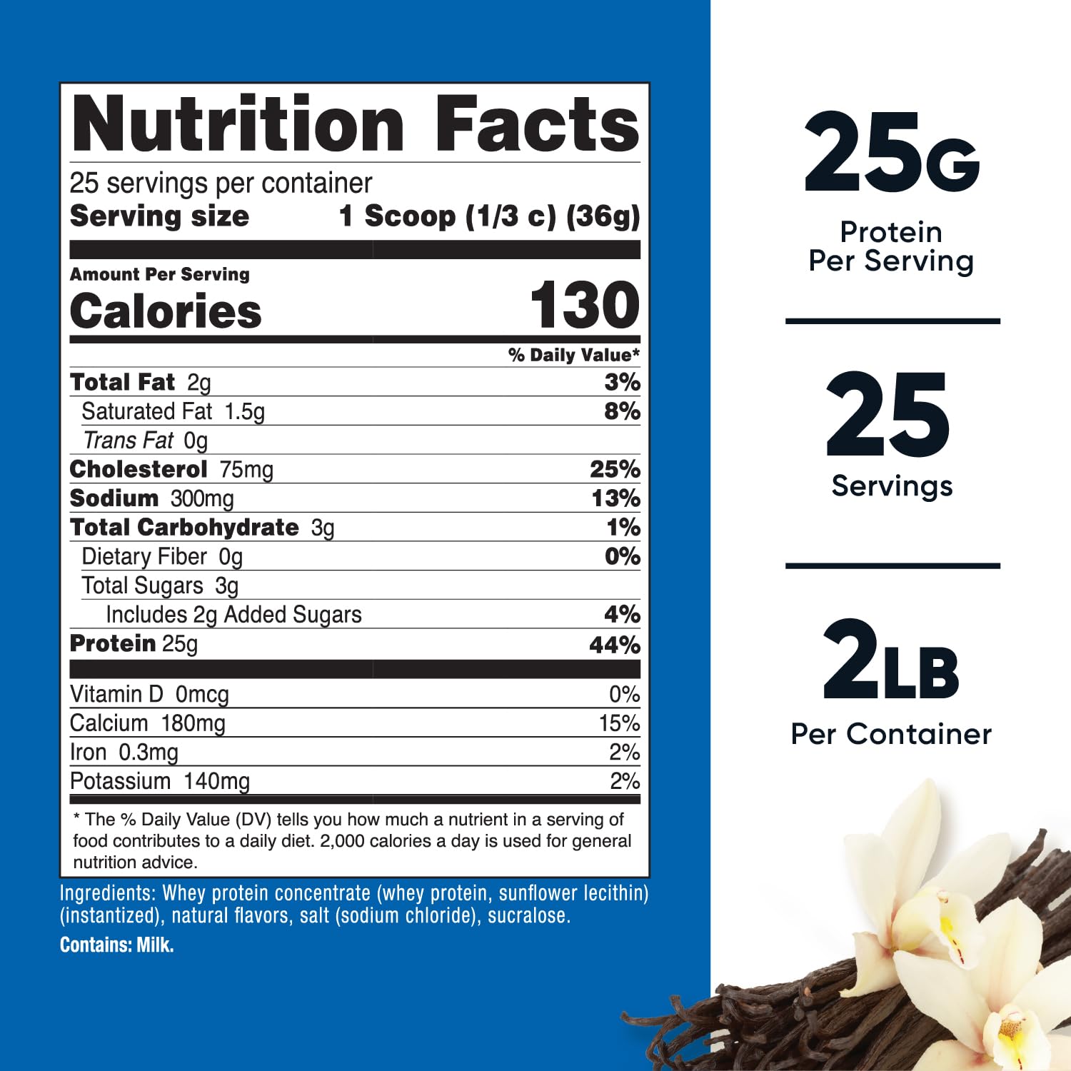 Foto 2 | Concentrado De Proteína De Suero Nutricost Vanilla 907 G - Venta Internacional.