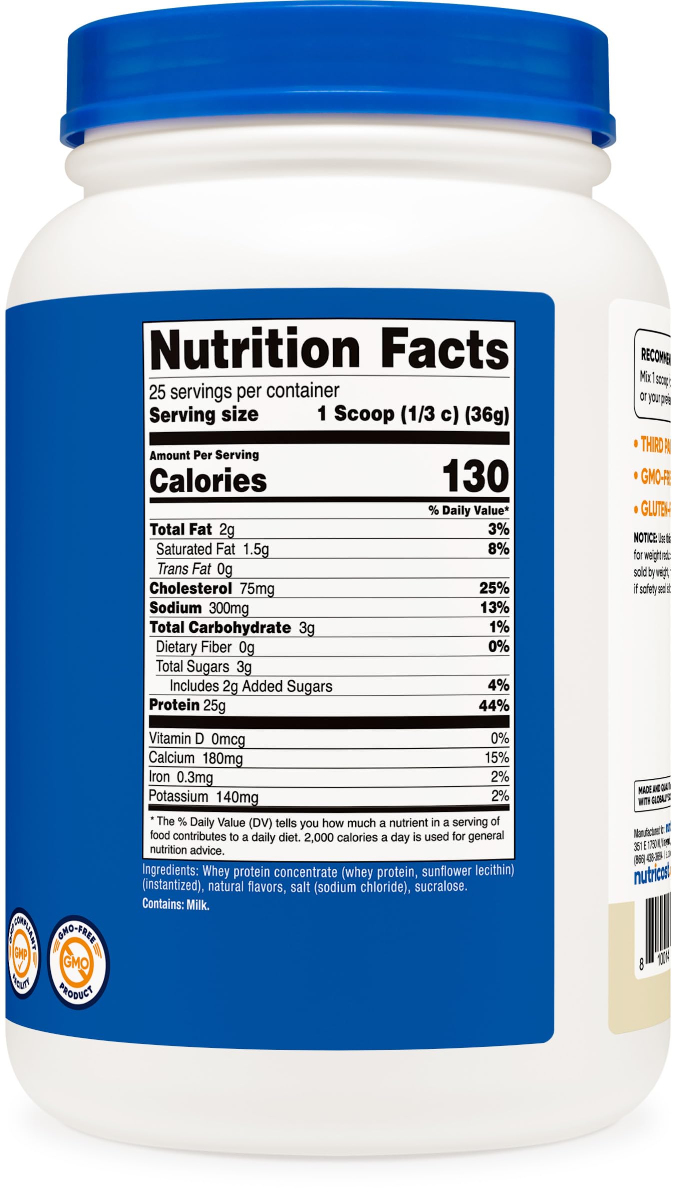 Foto 5 | Concentrado De Proteína De Suero Nutricost Vanilla 907 G - Venta Internacional.
