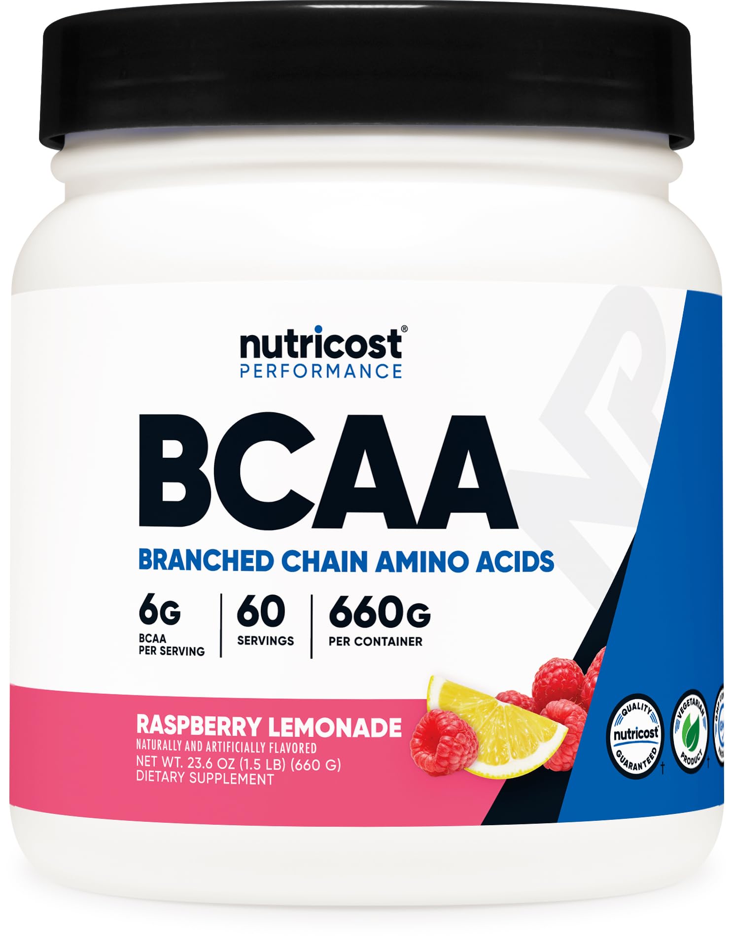 Foto 2 pulgar | Limonada De Frambuesa Nutricost En Polvo Con Bcaa, 60 Porciones, 180 G - Venta Internacional.