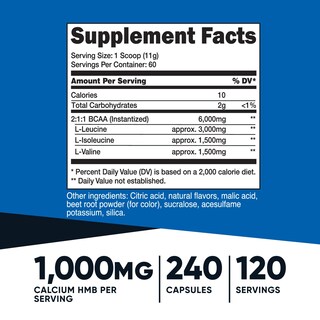 Foto 2 | Limonada De Frambuesa Nutricost En Polvo Con Bcaa, 60 Porciones, 180 G - Venta Internacional.