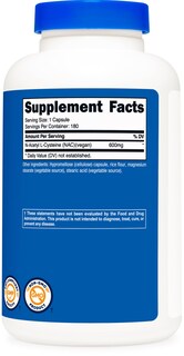 Foto 5 | Suplemento Nutricost De N-acetil L-cisteína (nac) 600 Mg 180 Cápsulas - Venta Internacional.