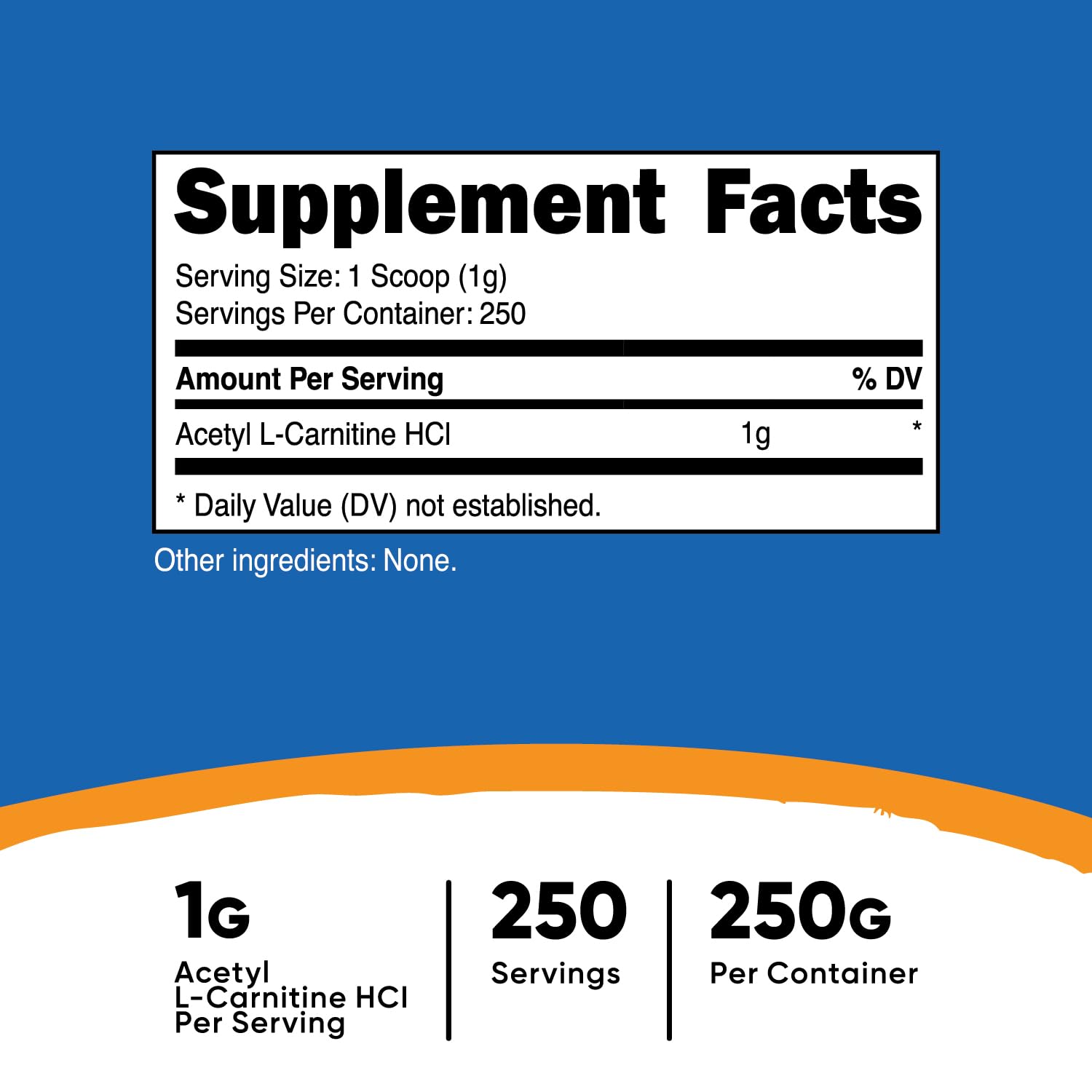 Foto 3 pulgar | Suplemento Nutricost Acetil L-carnitina (alcar) En Polvo De 250 G - Venta Internacional.