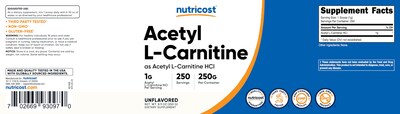 Foto 6 | Suplemento Nutricost Acetil L-carnitina (alcar) En Polvo De 250 G - Venta Internacional.