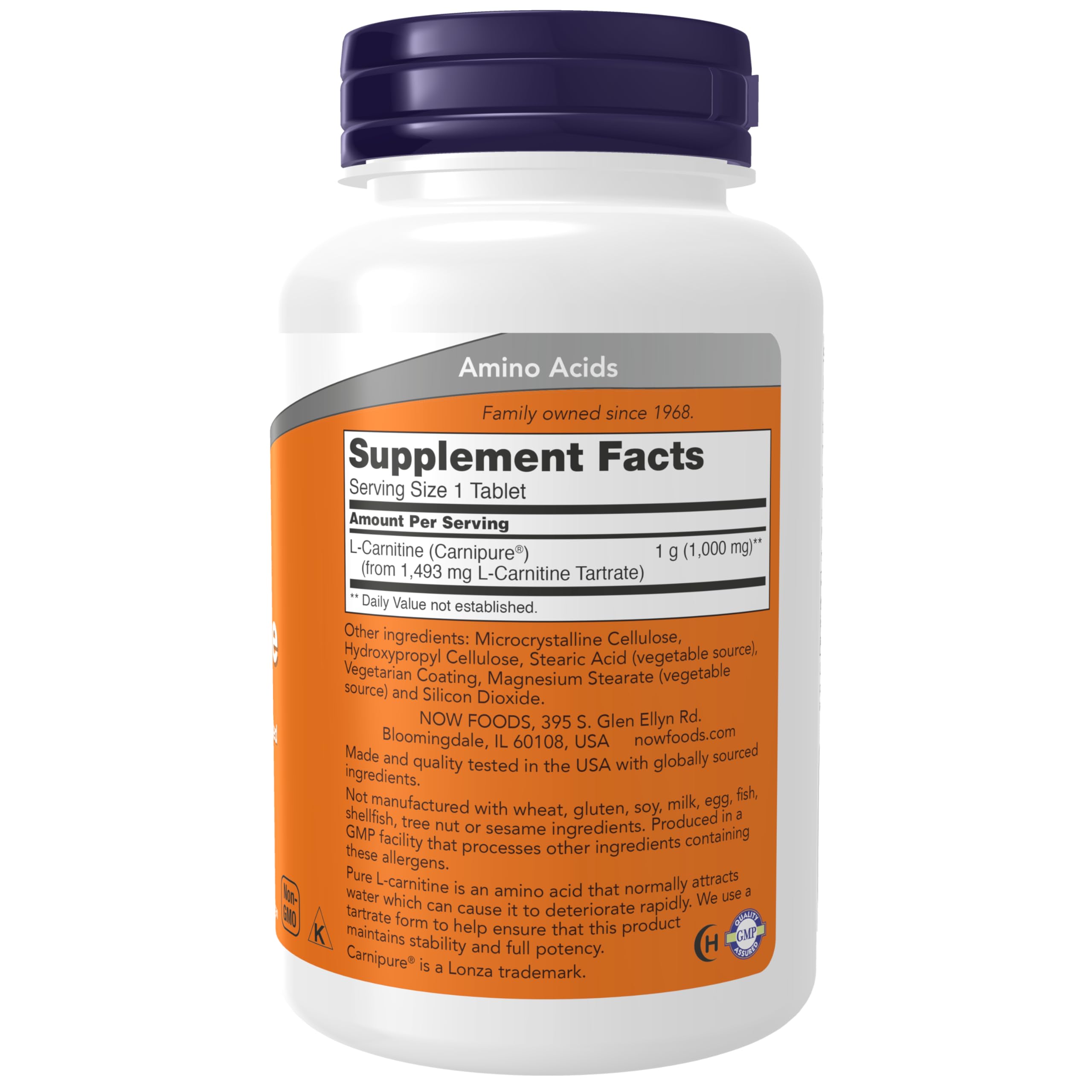 Foto 3 pulgar | Suplementos Now Foods L-carnitina 1000 Mg 50 Comprimidos - Venta Internacional.