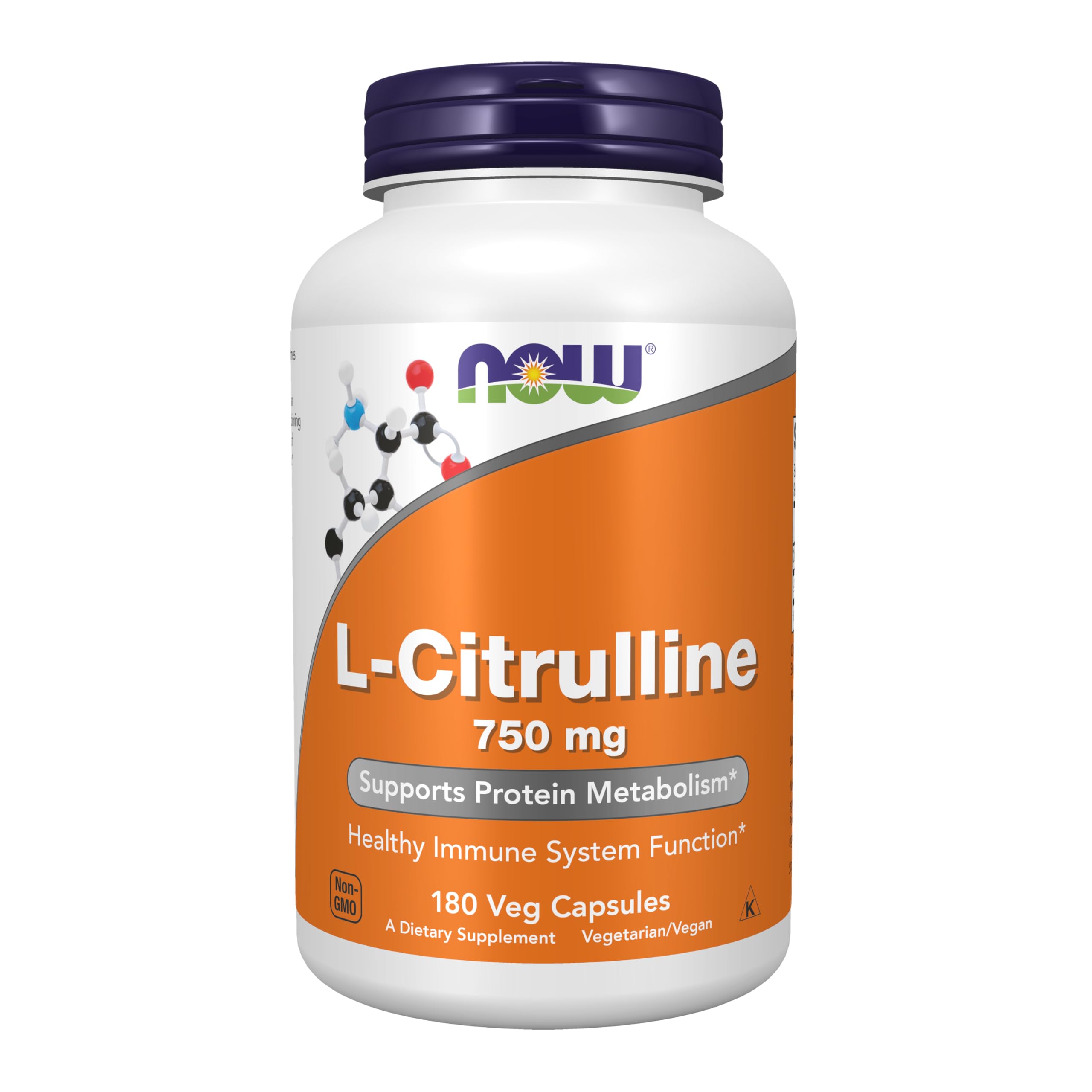 Suplements Now Foods L-citrulina 750 Mg 180 Cápsulas Vegetarianas - Venta Internacional.