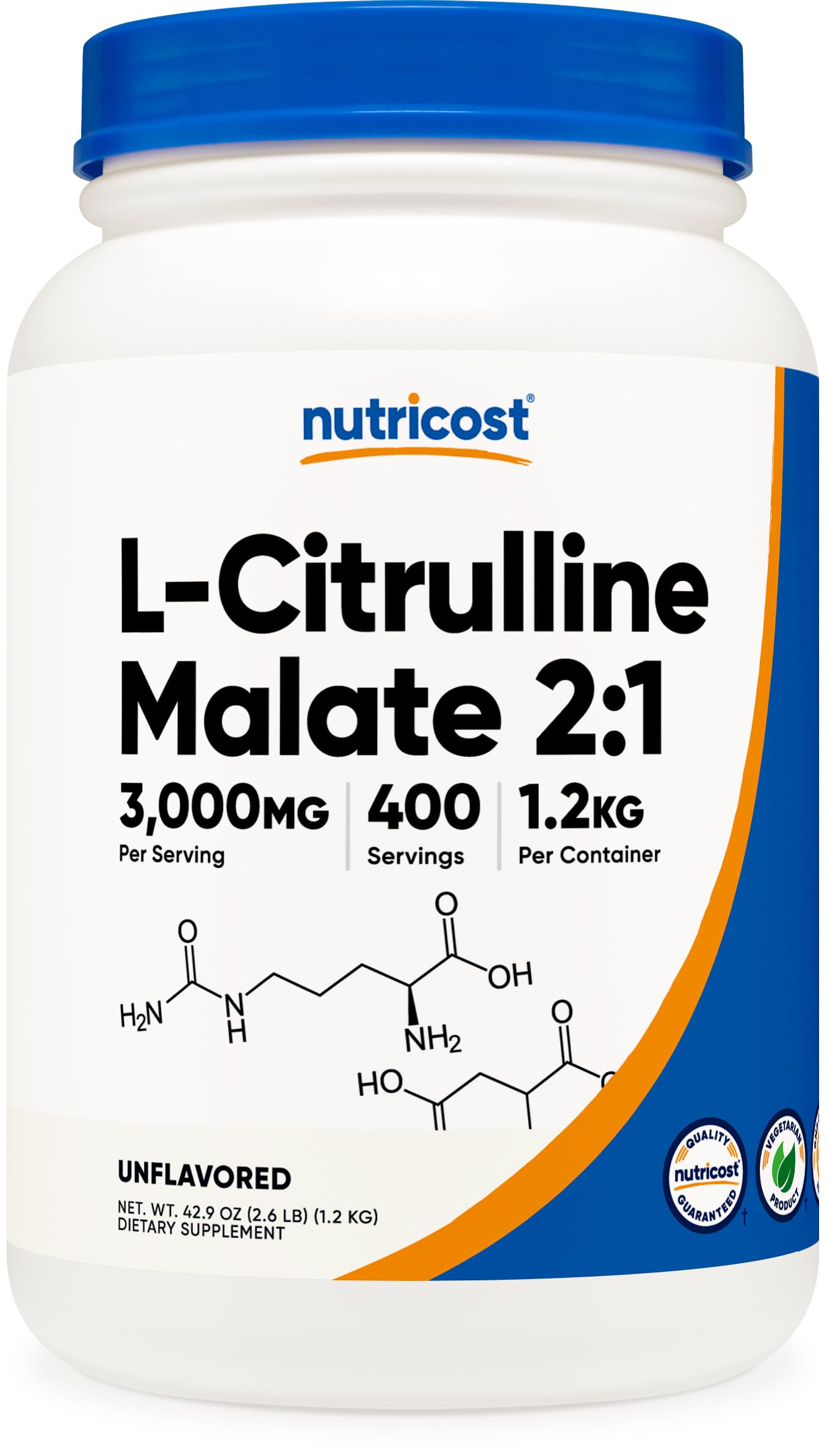 Foto 2 pulgar | Suplemento Nutricost De Malato De L-citrulina En Polvo, 1,2 Kg - Venta Internacional.