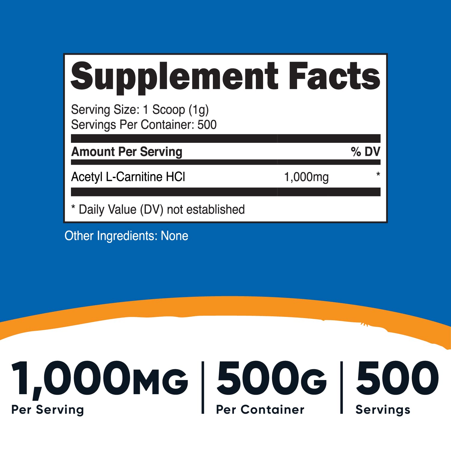 Foto 3 pulgar | Suplemento Acetil L-carnitina Nutricost (alcar) 500 G - Venta Internacional.