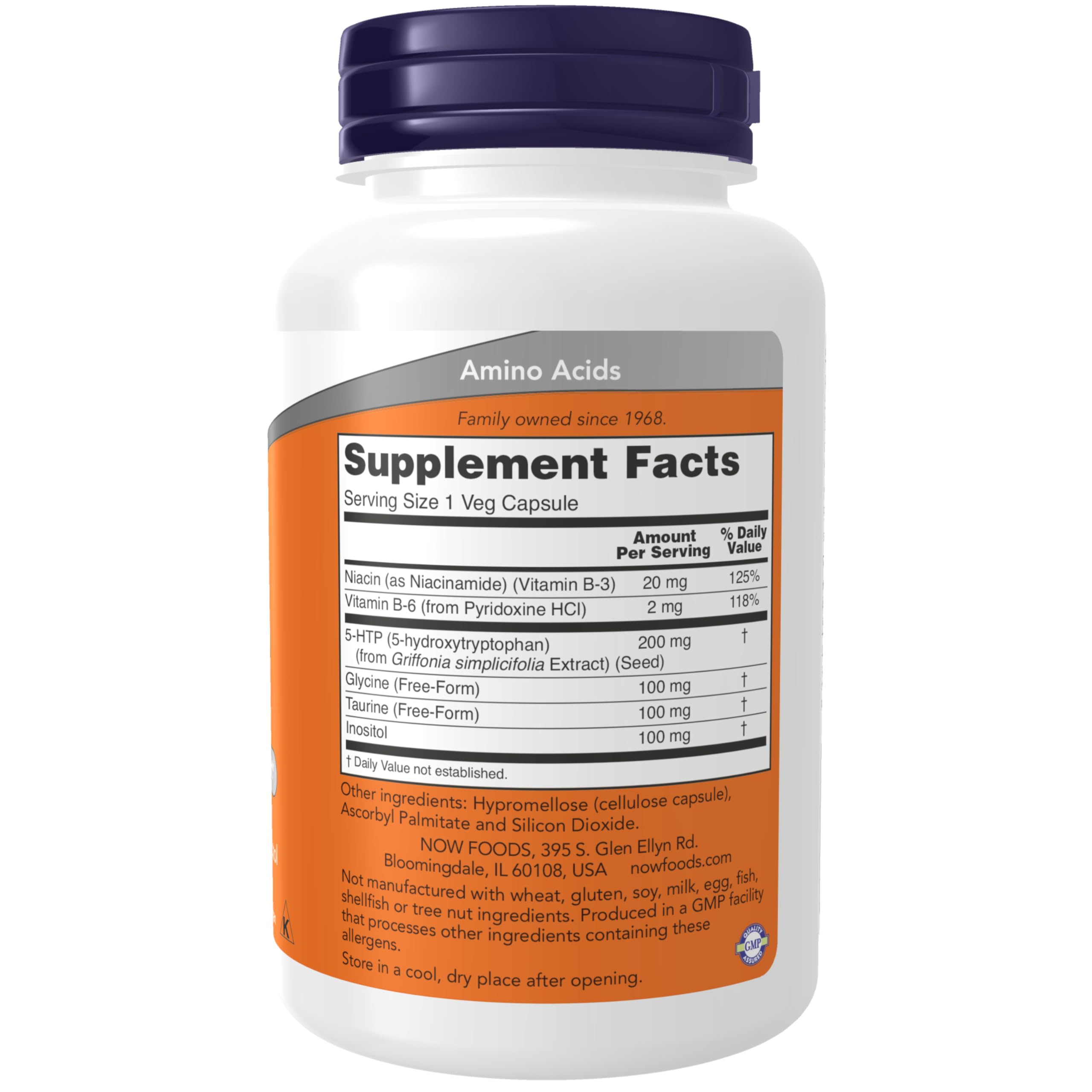 Foto 3 pulgar | Suplemento Now Foods 5-htp 200 Mg 120 Cápsulas - Venta Internacional.