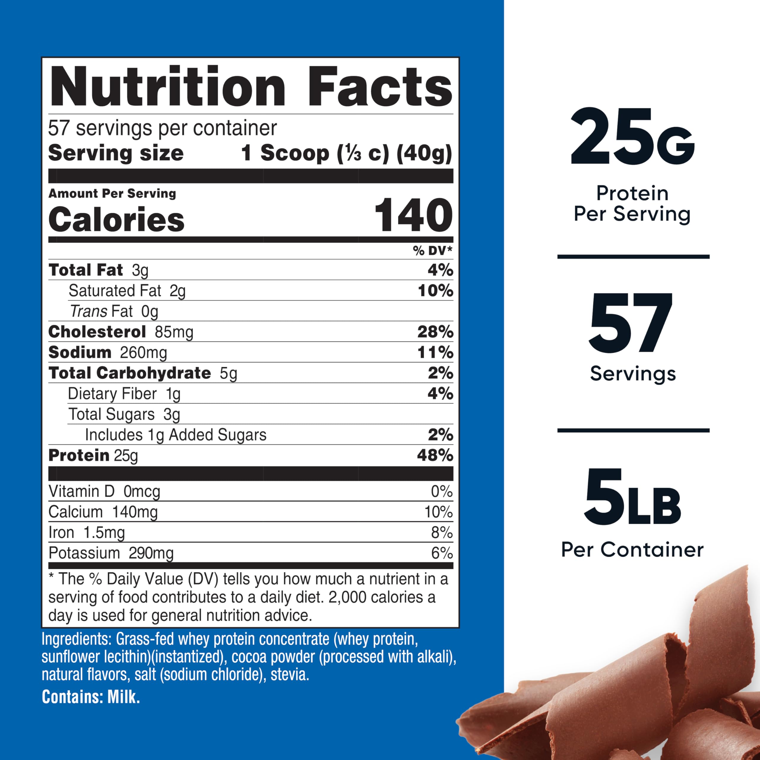 Foto 3 pulgar | Concentrado De Proteína De Suero Nutricost, Chocolate Alimentado Con Pasto, 2,27 Kg - Venta Internacional.