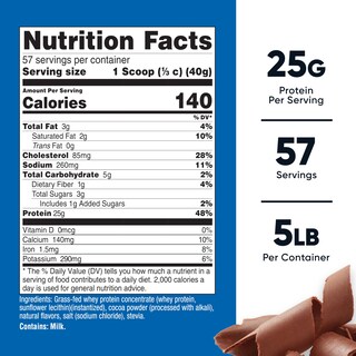 Foto 2 | Concentrado De Proteína De Suero Nutricost, Chocolate Alimentado Con Pasto, 2,27 Kg - Venta Internacional.
