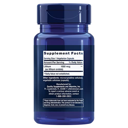 Foto 4 pulgar | Suplemento Life Extension Lithium De 1 Mg Para La Salud Del Cerebro - Venta Internacional.