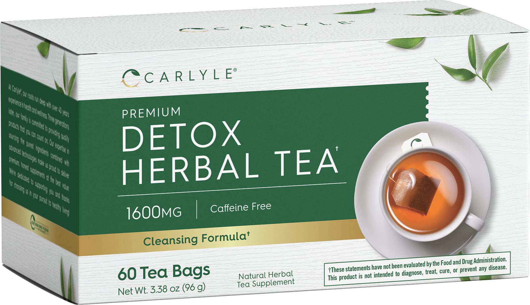 Foto 2 pulgar | Té Desintoxicante De Hierbas Carlyle Vegetariano Sin Ogm Sin Gluten - Venta Internacional.