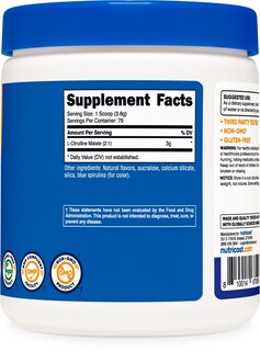 Foto 5 | Suplemento Nutricost L-citrulina Malato 2:1 300 G De Frambuesa Azul - Venta Internacional.