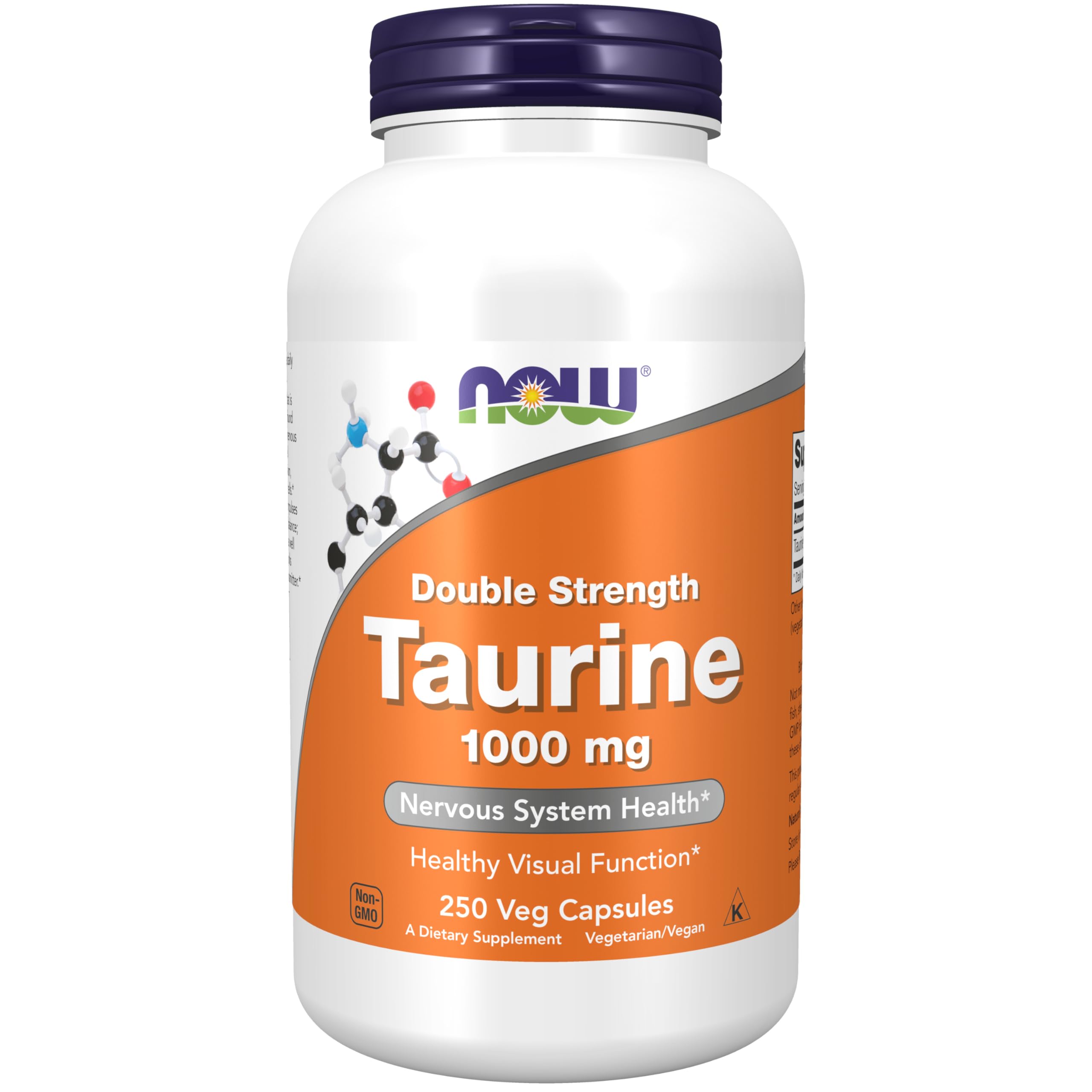 Foto 1 | Supplements Now Foods Taurina, 1000 Mg, Doble Concentración, 250 Cápsulas - Venta Internacional.