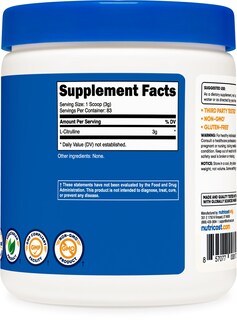 Foto 5 | Suplemento Nutricost En Polvo Puro De L-citrulina 250 G - Venta Internacional.