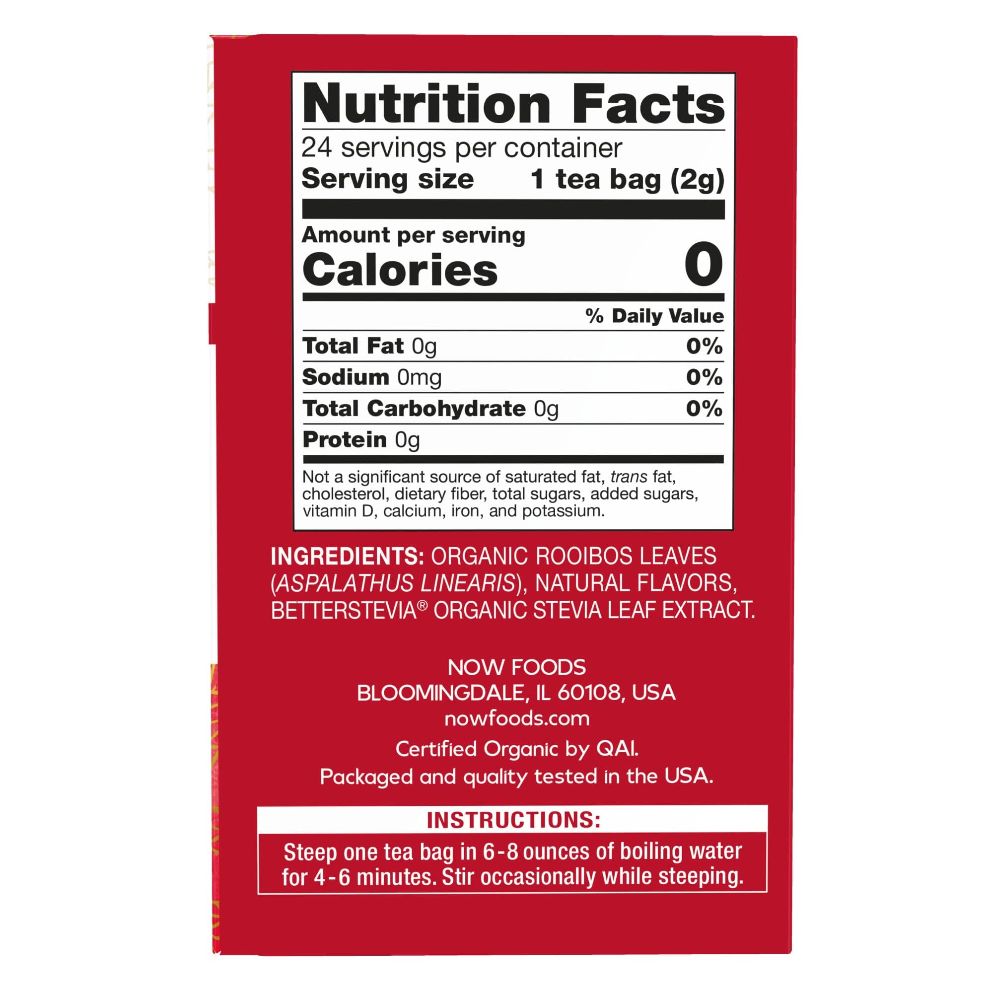 Foto 3 pulgar | Té Rooibos Give A Tea™ Better Off Red™ De Tea Now Foods, 24 Bolsitas - Venta Internacional.