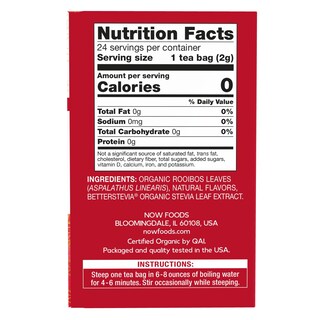 Foto 2 | Té Rooibos Give A Tea™ Better Off Red™ De Tea Now Foods, 24 Bolsitas - Venta Internacional.
