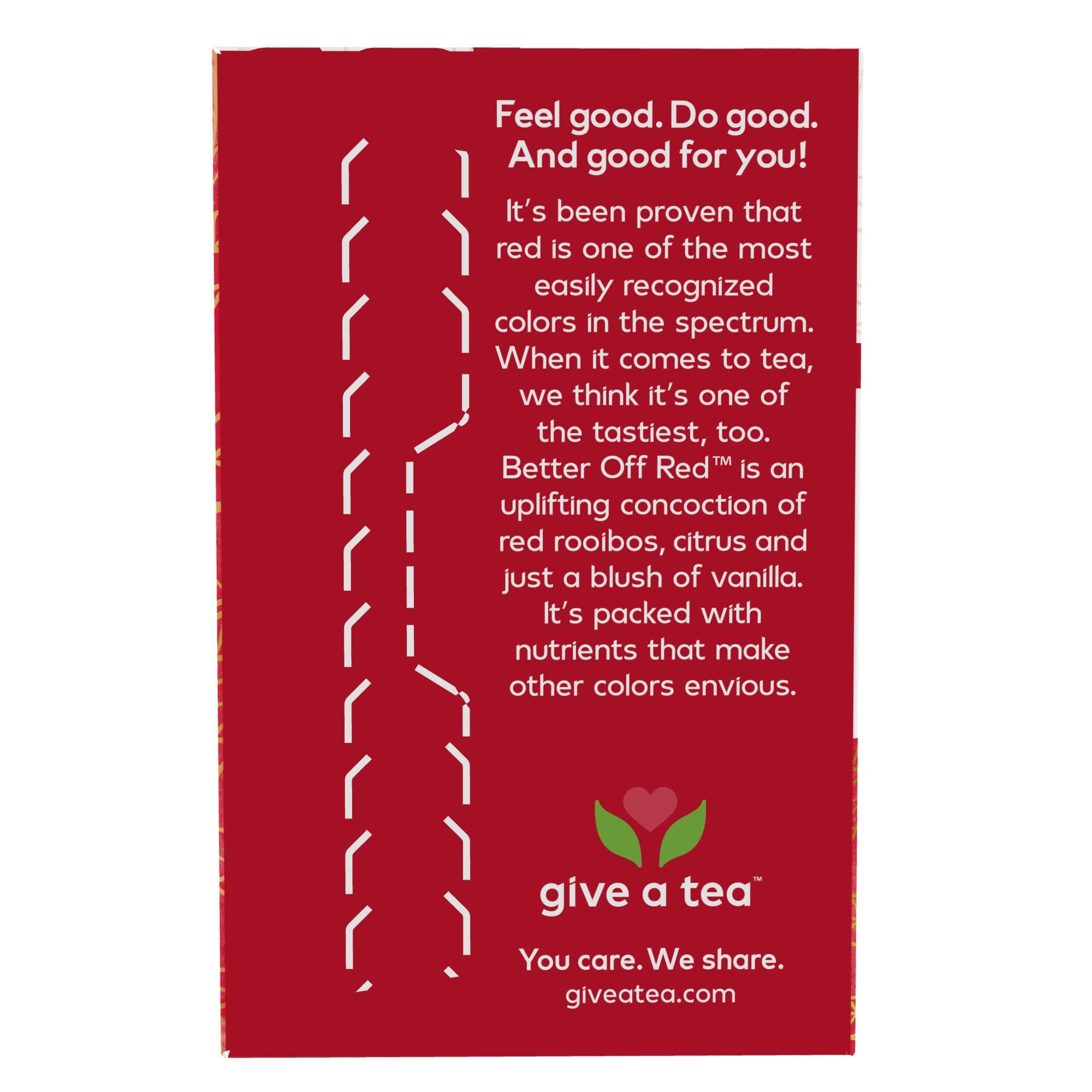 Foto 4 pulgar | Té Rooibos Give A Tea™ Better Off Red™ De Tea Now Foods, 24 Bolsitas - Venta Internacional.