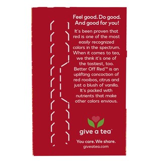 Foto 3 | Té Rooibos Give A Tea™ Better Off Red™ De Tea Now Foods, 24 Bolsitas - Venta Internacional.