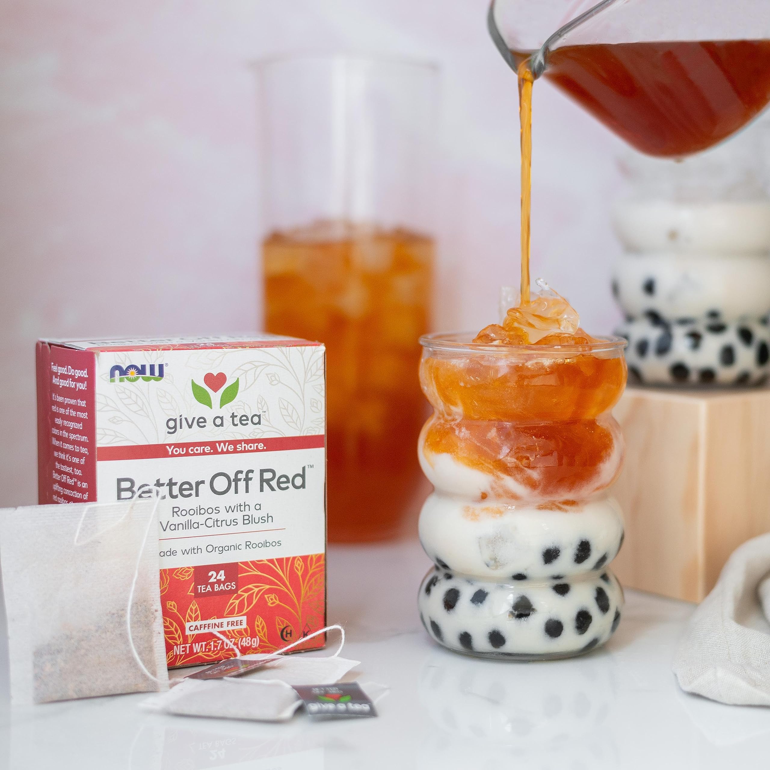 Foto 6 pulgar | Té Rooibos Give A Tea™ Better Off Red™ De Tea Now Foods, 24 Bolsitas - Venta Internacional.