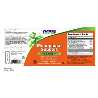Foto 2 | Supplement Now Menopause Female Endocrine Support 90 Cápsulas - Venta Internacional.