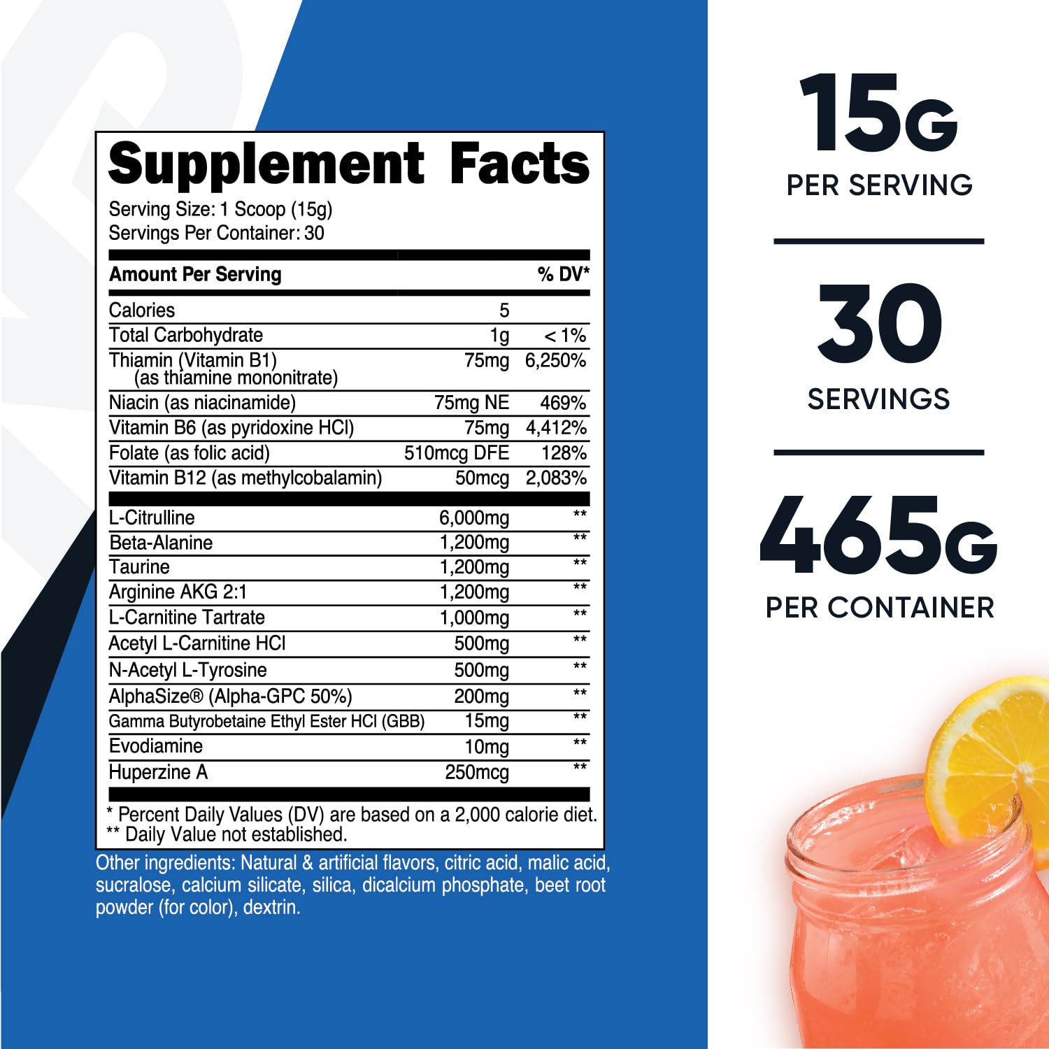 Foto 3 pulgar | 30 Porciones De Limonada Rosa Nutricost Stim-free Para Antes Del Entrenamiento - Venta Internacional.