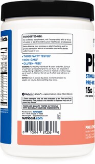 Foto 4 | 30 Porciones De Limonada Rosa Nutricost Stim-free Para Antes Del Entrenamiento - Venta Internacional.