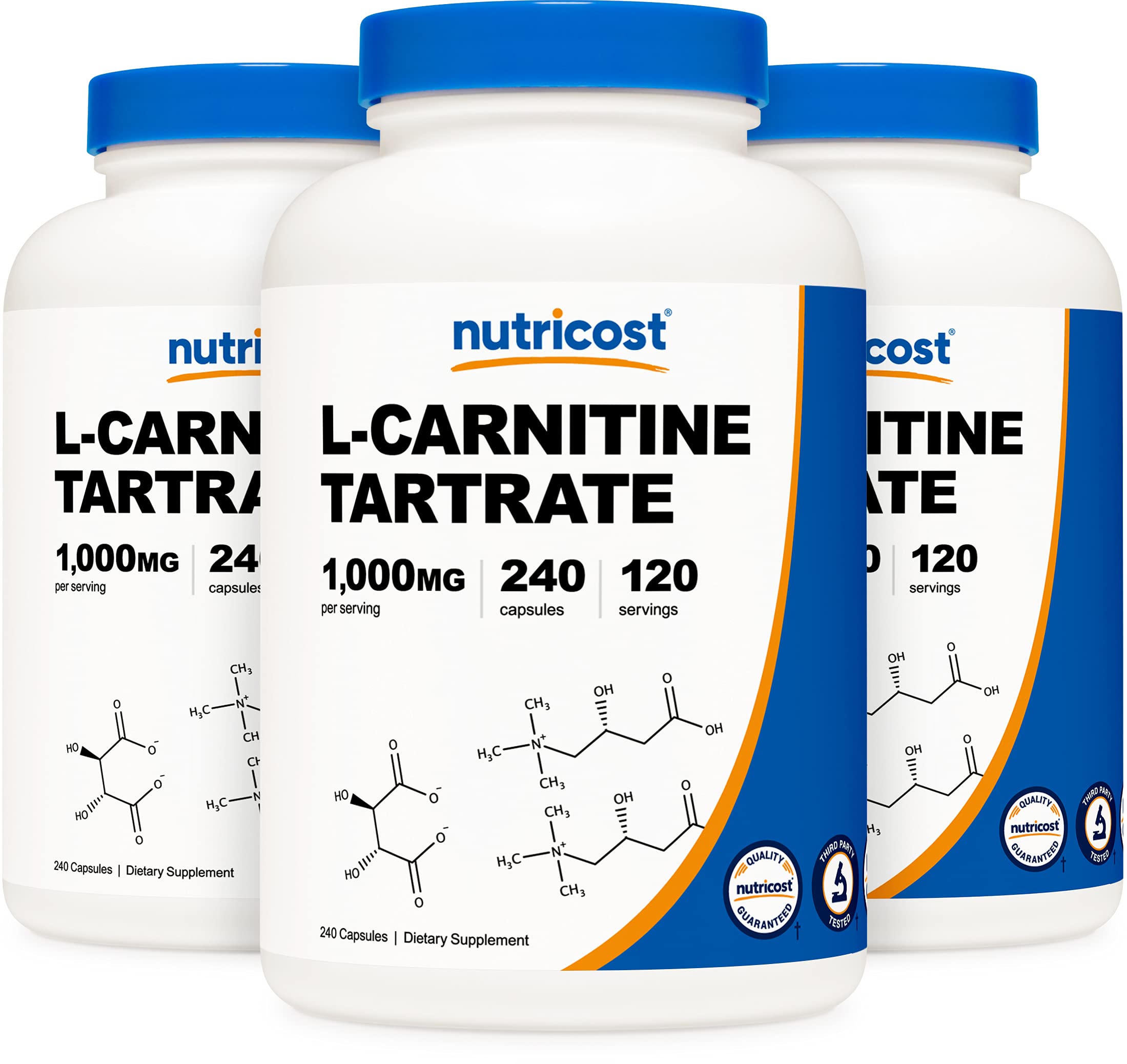 Foto 2 pulgar | Suplemento Nutricost De Tartrato De L-carnitina 500 Mg 240 Cápsulas - Venta Internacional.