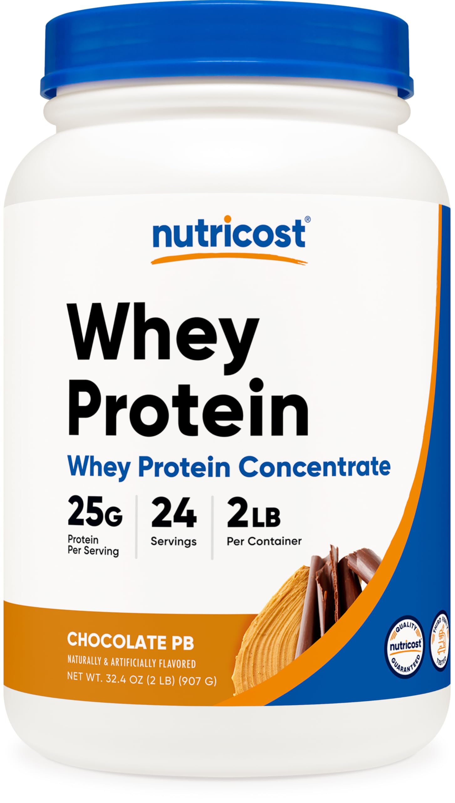 Foto 2 pulgar | Concentrado De Proteína De Suero Nutricost, Chocolate Y Mantequilla De Cacahuete, 2 Kg - Venta Internacional.
