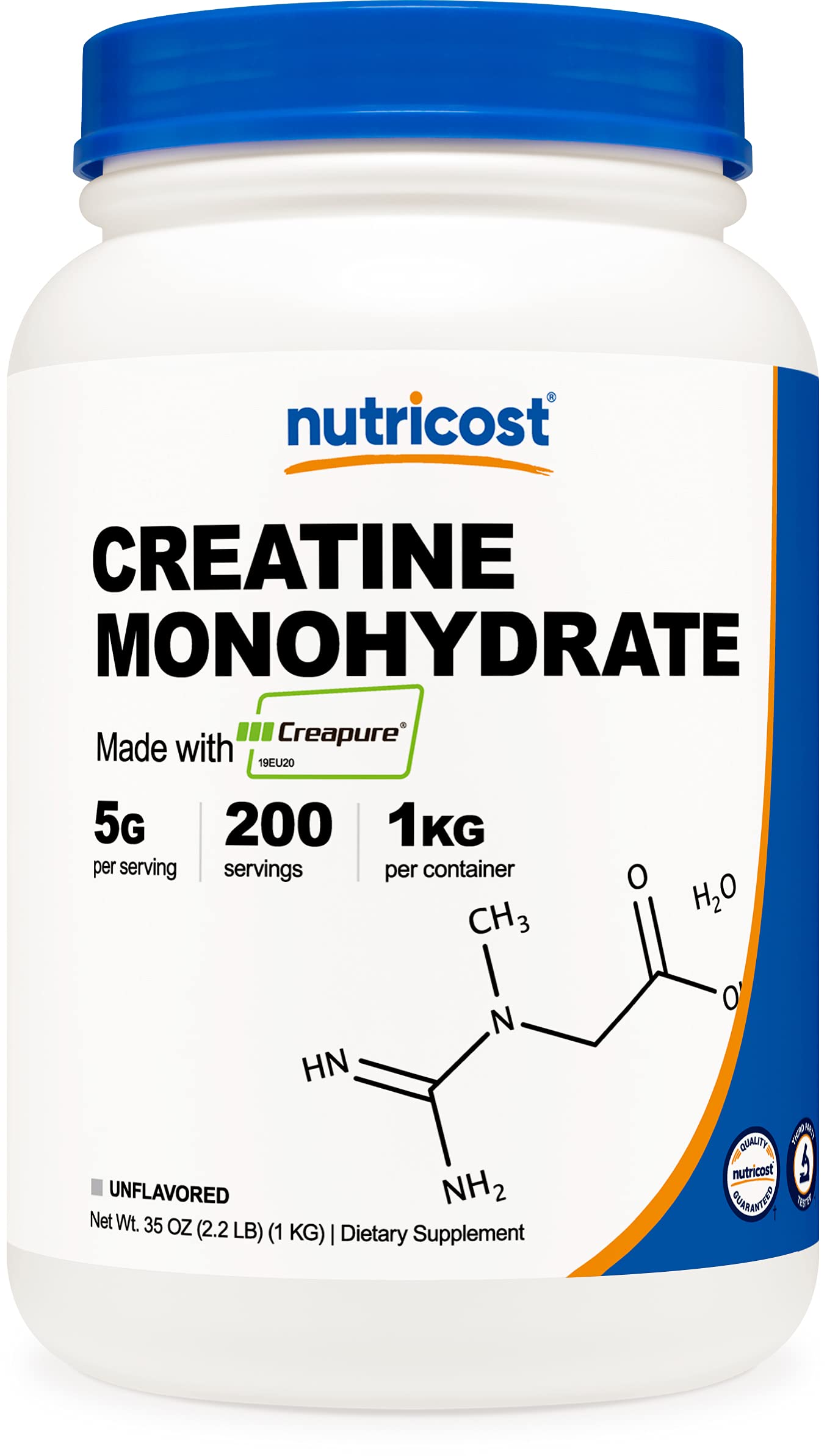 Suplemento De Monohidrato De Creatina Creapure  De Nutricost, 1 Kg - Venta Internacional.
