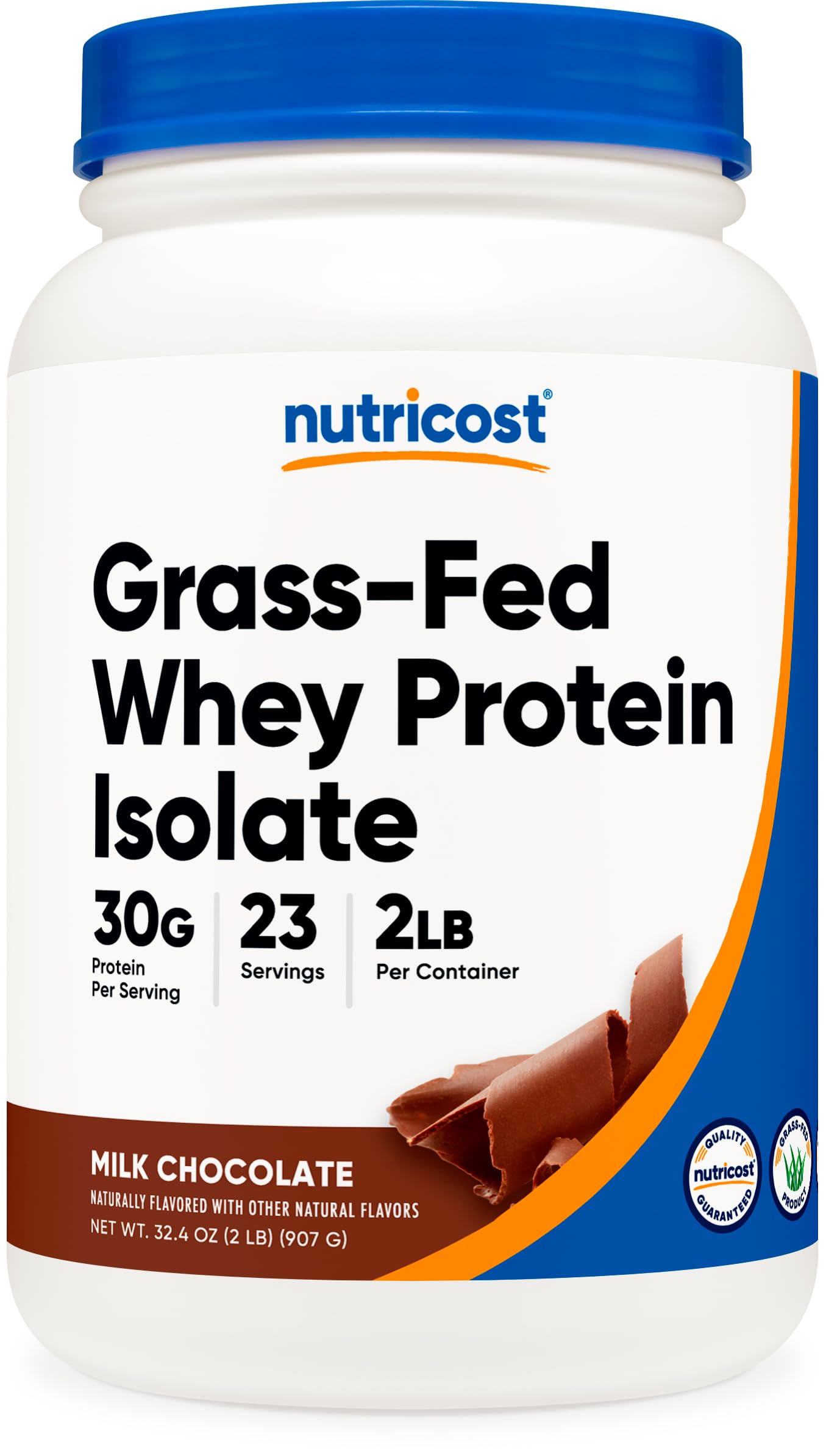 Foto 2 pulgar | Chocolate Alimentado Con Pasto Nutricost Aislado Con Proteína De Suero, 907 G - Venta Internacional.