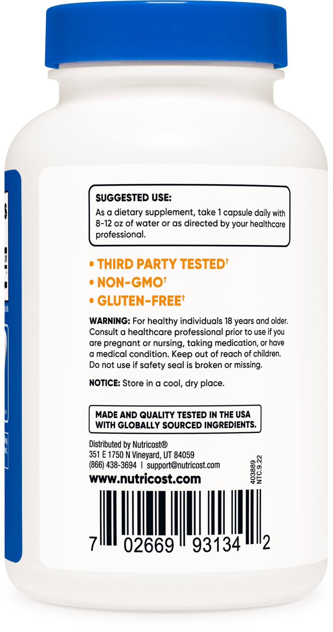Foto 4 pulgar | Suplemento Nutricost 5-htp 100 Mg 240 Cápsulas Vegetarianas - Venta Internacional.
