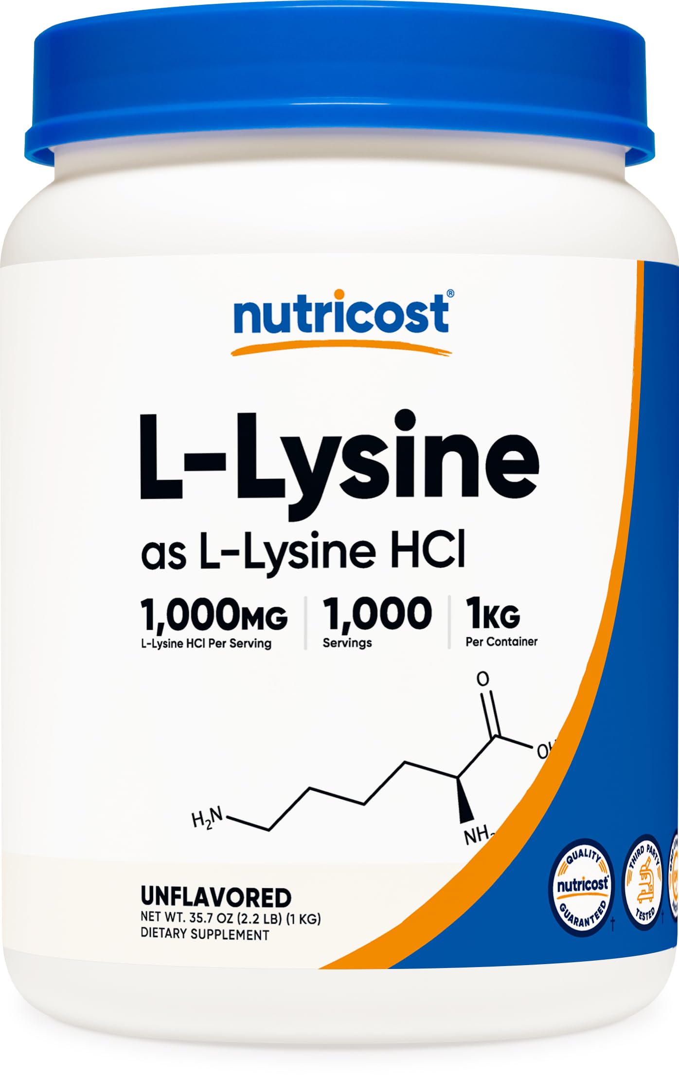 Foto 1 | Suplemento Nutricost L-lisina En Polvo, 1 Kg, L-lisina Pura - Venta Internacional.