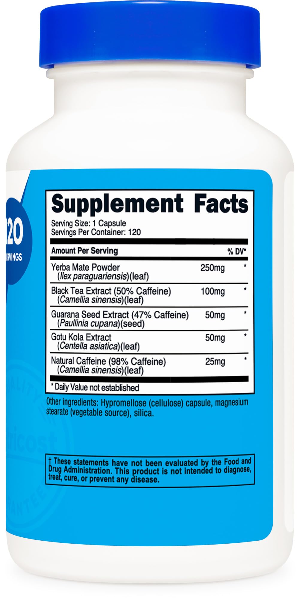 Foto 6 pulgar | Energy Pills Nutricost Natural Complex 120 Cápsulas 100 Mg - Venta Internacional.