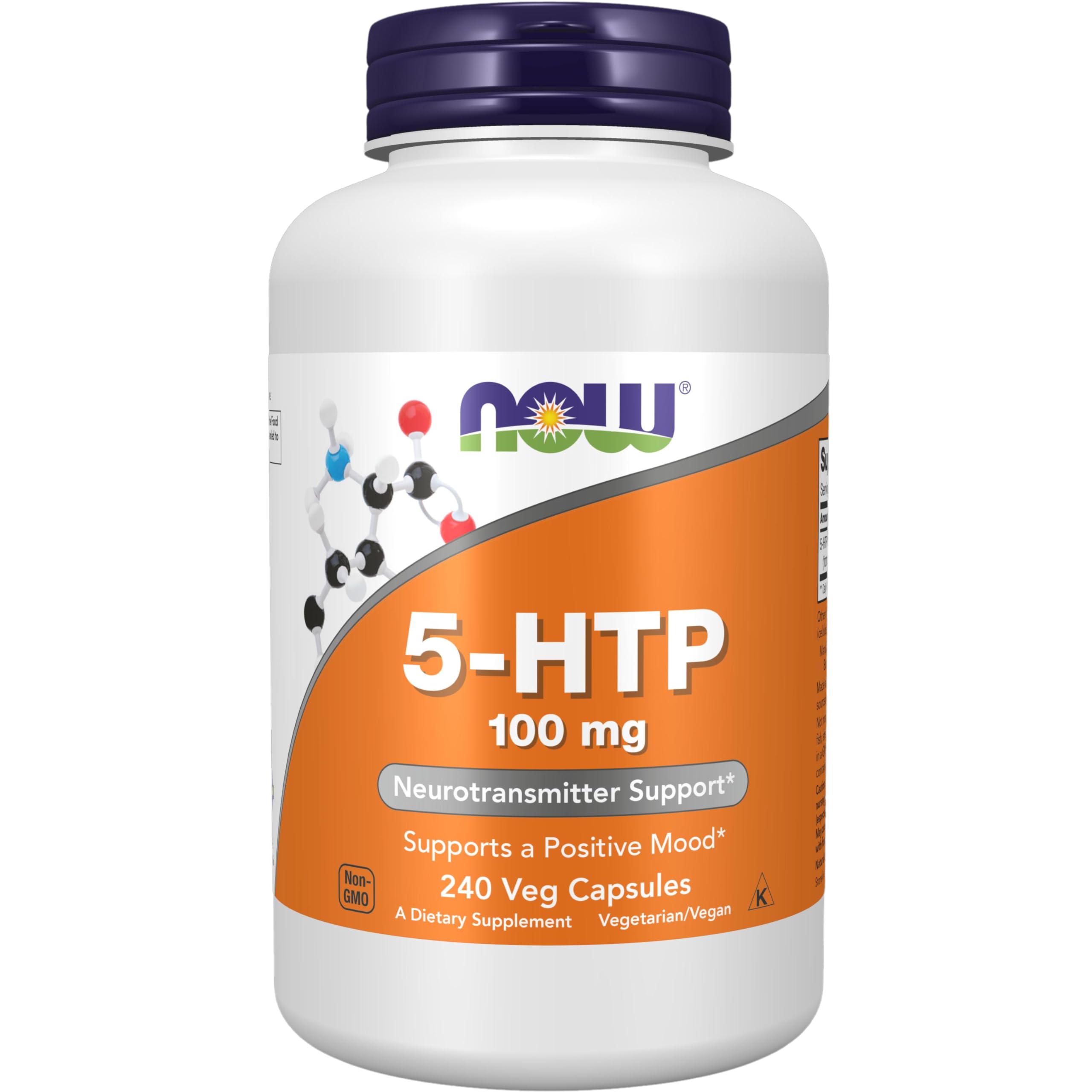 Foto 1 | Suplemento Now Foods 5-htp (5-hidroxitriptófano) 100 Mg 240 Cápsulas - Venta Internacional.