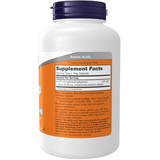 Foto 3 | Suplemento Now Foods 5-htp (5-hidroxitriptófano) 100 Mg 240 Cápsulas - Venta Internacional.