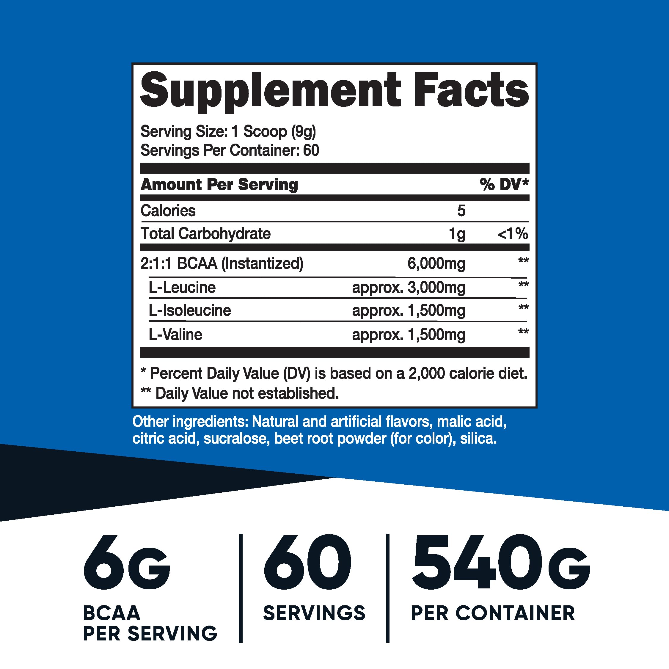 Foto 3 pulgar | Bcaa En Polvo Nutricost Sabor Fresa Y Kiwi 60 Porciones - Venta Internacional.