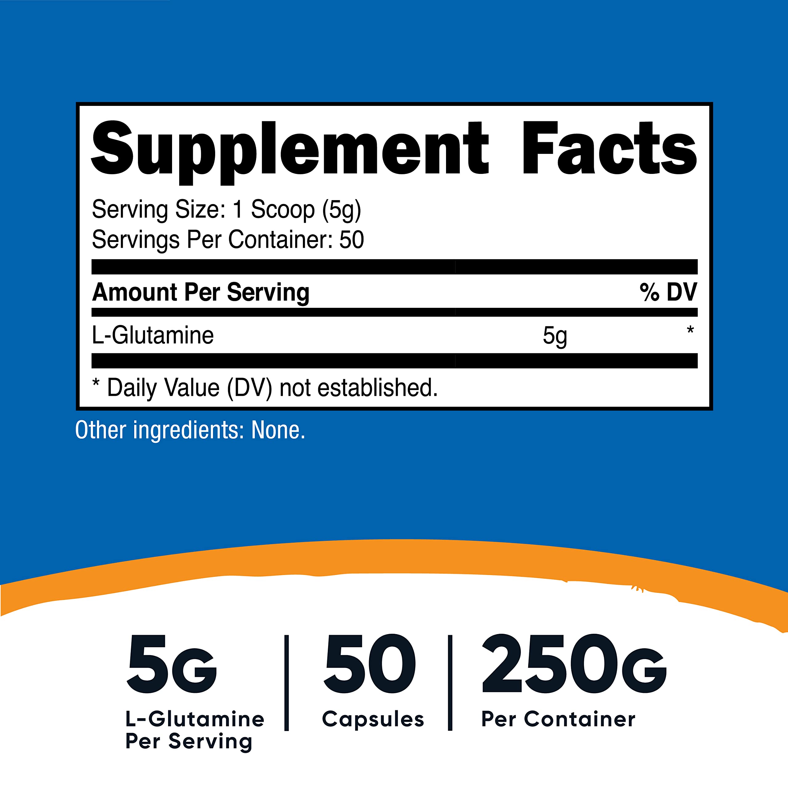 Foto 3 pulgar | Suplemento Nutricost L-glutamina En Polvo 250 G Vegano - Venta Internacional.