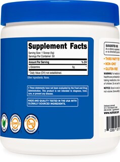 Foto 4 | Suplemento Nutricost L-glutamina En Polvo 250 G Vegano - Venta Internacional.