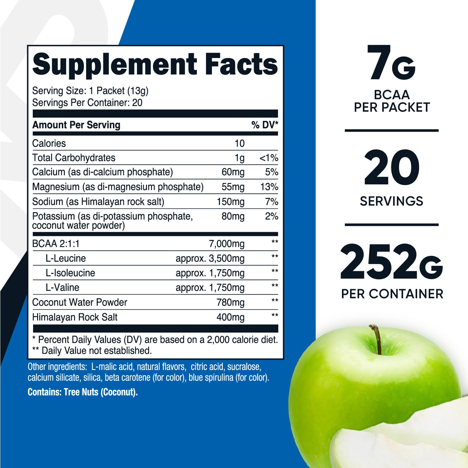 Foto 3 pulgar | Suplemento Nutricost Bcaa+ Hydration Con Sabor A Manzana Verde - Venta Internacional.