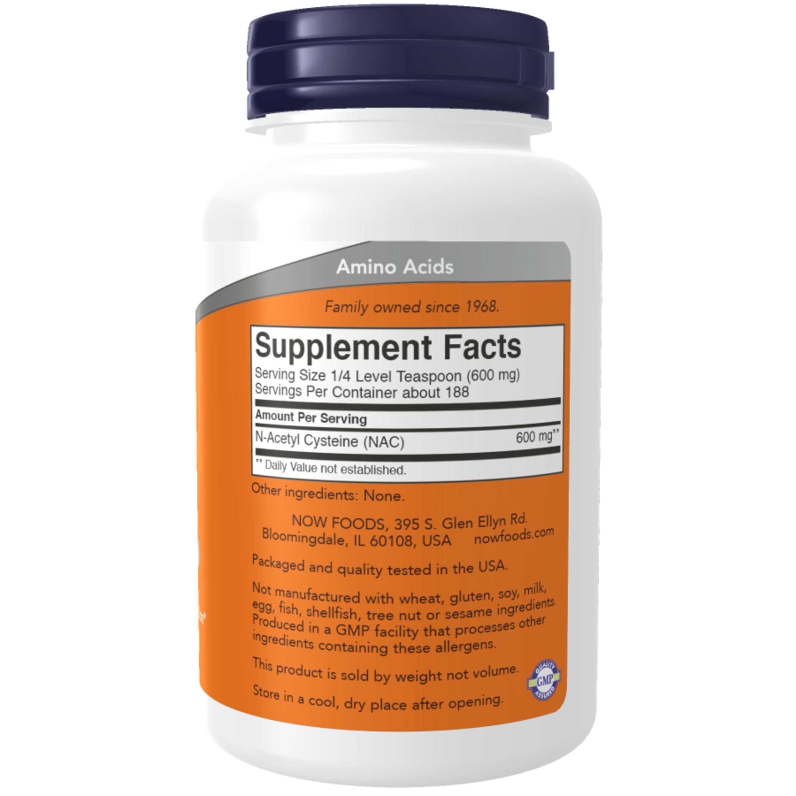 Foto 3 pulgar | Suplemento Now Nac Pure Powder 120 Ml - Venta Internacional.